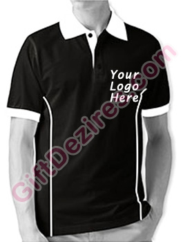Designer Black and White Color T Shirt With Logo Printed